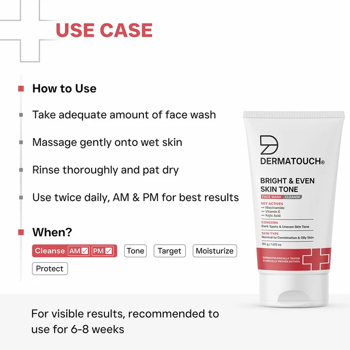 Bright & Even Skin Tone Face Wash for Dark Spots & Uneven Skin Tone