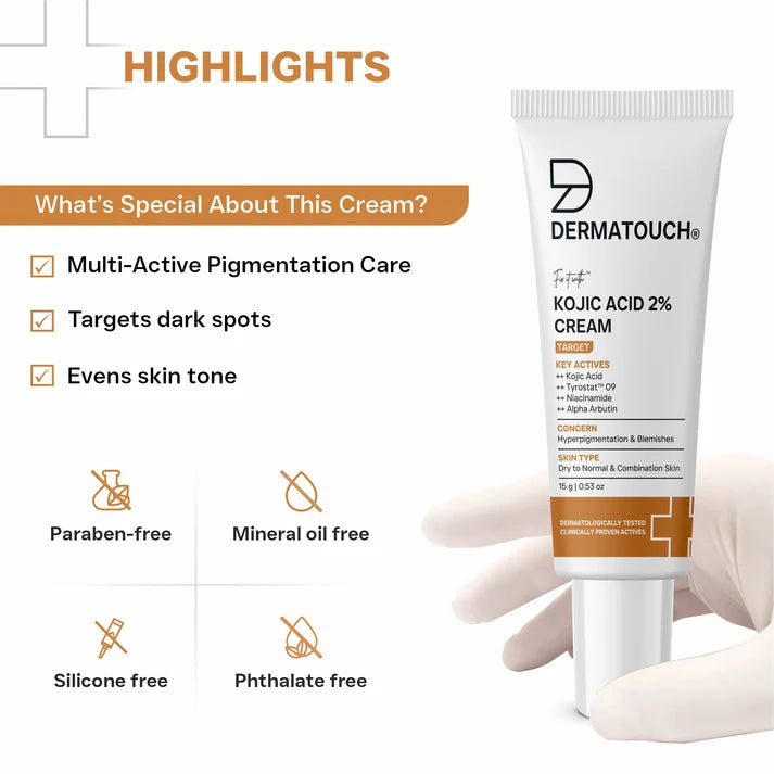 Kojic Acid 2% Cream for Hyperpigmentation & Blemishes