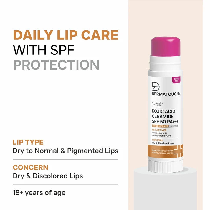 Kojic Acid Ceramide SPF 50 PA+++ Lip Balm for Dry & Discolored Lips