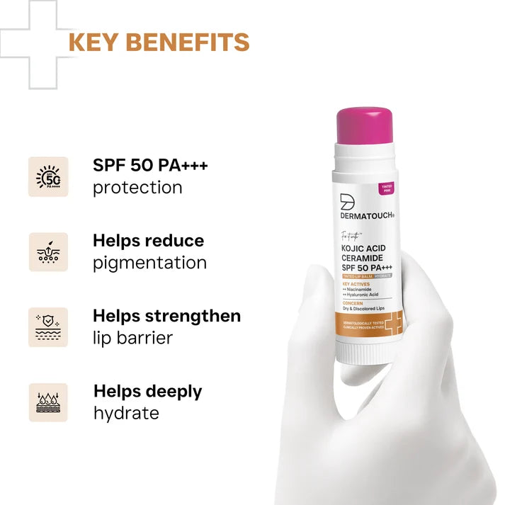 Kojic Acid Ceramide SPF 50 PA+++ Lip Balm for Dry & Discolored Lips