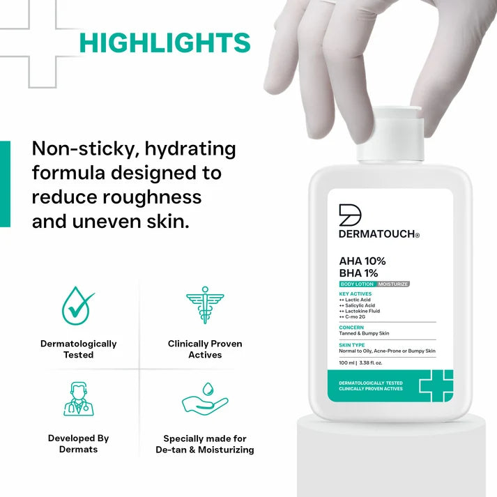 AHA 10% BHA 1% Body Lotion for Tanned & Bumpy Skin