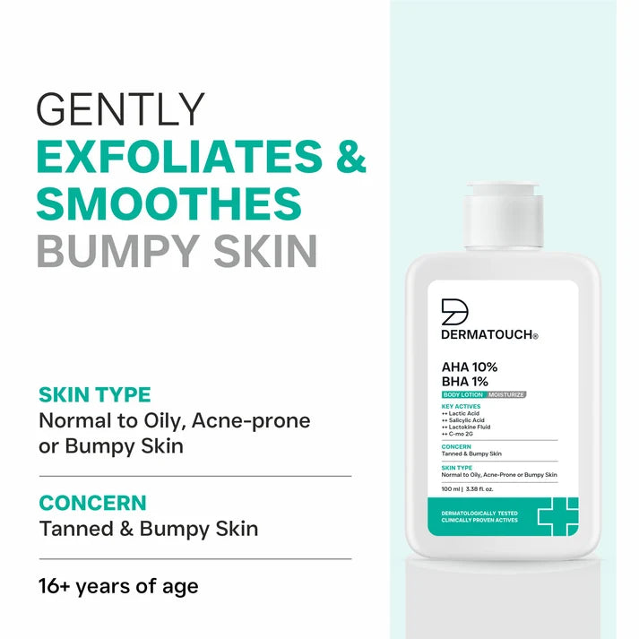 AHA 10% BHA 1% Body Lotion for Tanned & Bumpy Skin – SaveByYou